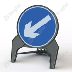  Q-Sign Road Sign - Reflective Traffic Safety Keep Left/Right Q-Sign Road Sign